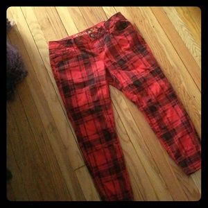 Plaid Red and Black Born To Rule Pants